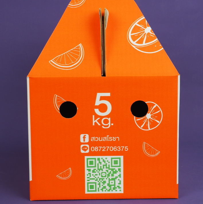 กล่องส้ม 5kg เเบบหูหิ้ว