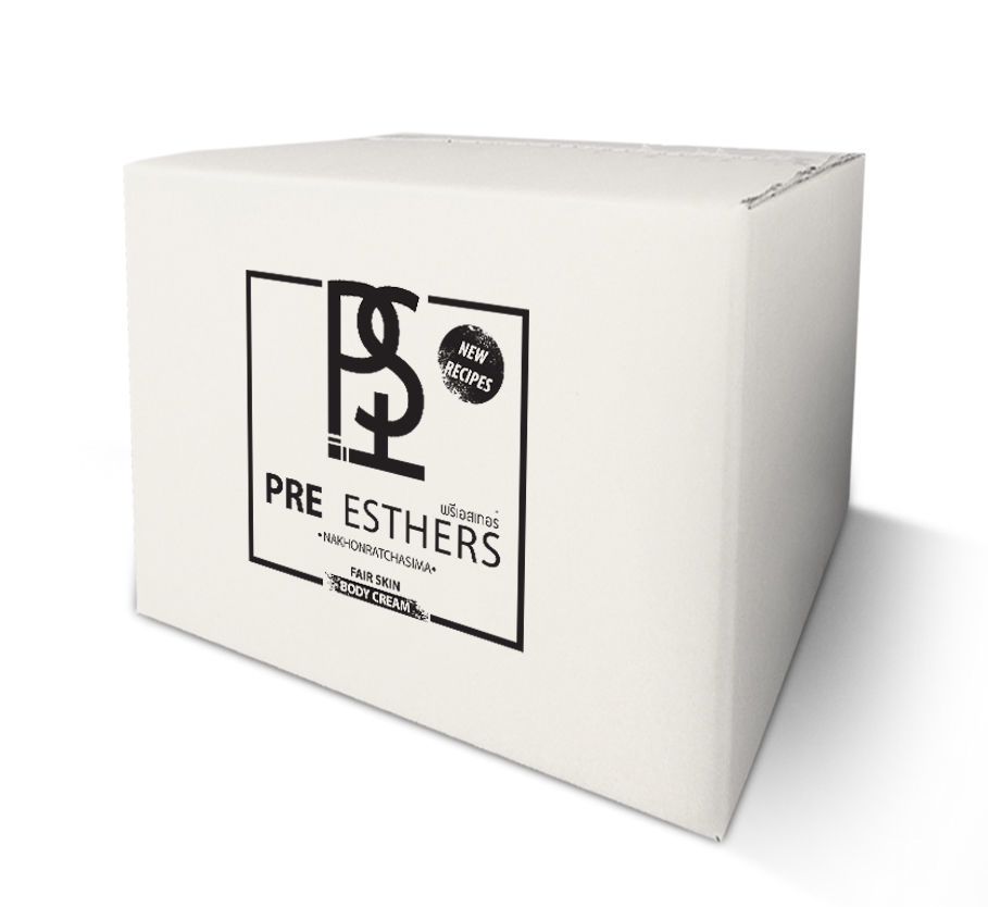 กล่องกระดาษลูกฟูก กล่องผลิตภัณฑ์ดูแลผิว Pre Esthers