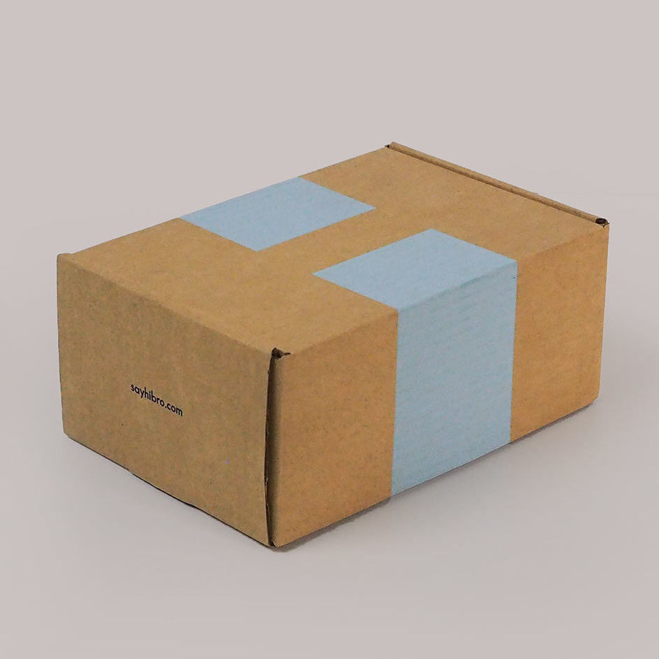 กล่องไปรษณีย์หูช้างพิมพ์บนกระดาษKLสีน้ำตาลเหลืองเหมือนกล่องจากต่างประเทศ