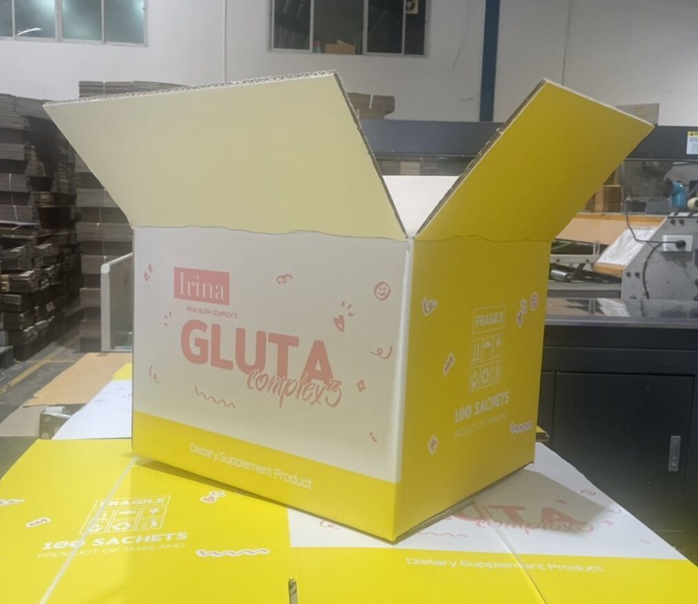 รับผลิตกล่องกระดาษลูกฟูกกลูต้าเเละผลิตภัณฑ์เสริมอาหารอื่นๆ
GLUTAกล่องคลอเจน กล่องวิตตามิน เราเป็นโรงงานผลิตโดยตรง
สั่งกล่องลูกฟูกเป็นขนาดของเเบรนด์ตัวเองได้เเละสามารถพิมพ์กล่องกลูต้าเหมือนตัวสินค้าได้